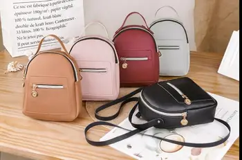 

2019 Franc New Single Shoulder Slant Double Shoulder Hand-held Fashion Pure Salad Zipper Lady Backpack