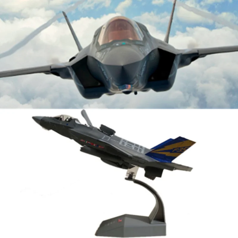 Коллекция 1: 72 Масштаб 22 см Корпус морской пехоты США F-35B модель истребителя молнии Литой Сплав дисплей самолета для детей и взрослых