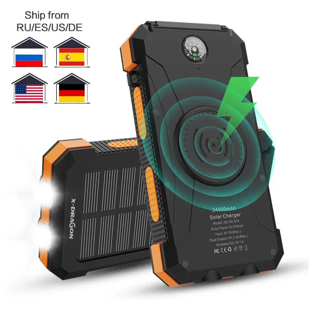 Solar Power Bank 24000mAh 26800mAh Battery Charger for iPhone 11 12 Pro Max Samsung Huawei Xiaomi LG Sony OPPO Honor etc | Электроника