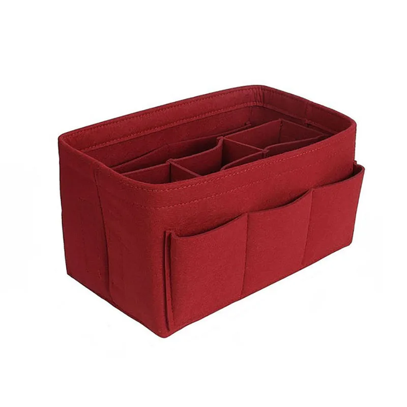 

Women Fashion Felt Cloth Inner Bag Fits In Insert Handbag Multi-Pockets Cosmetic Bags Storage And Personal Belongings Organizer