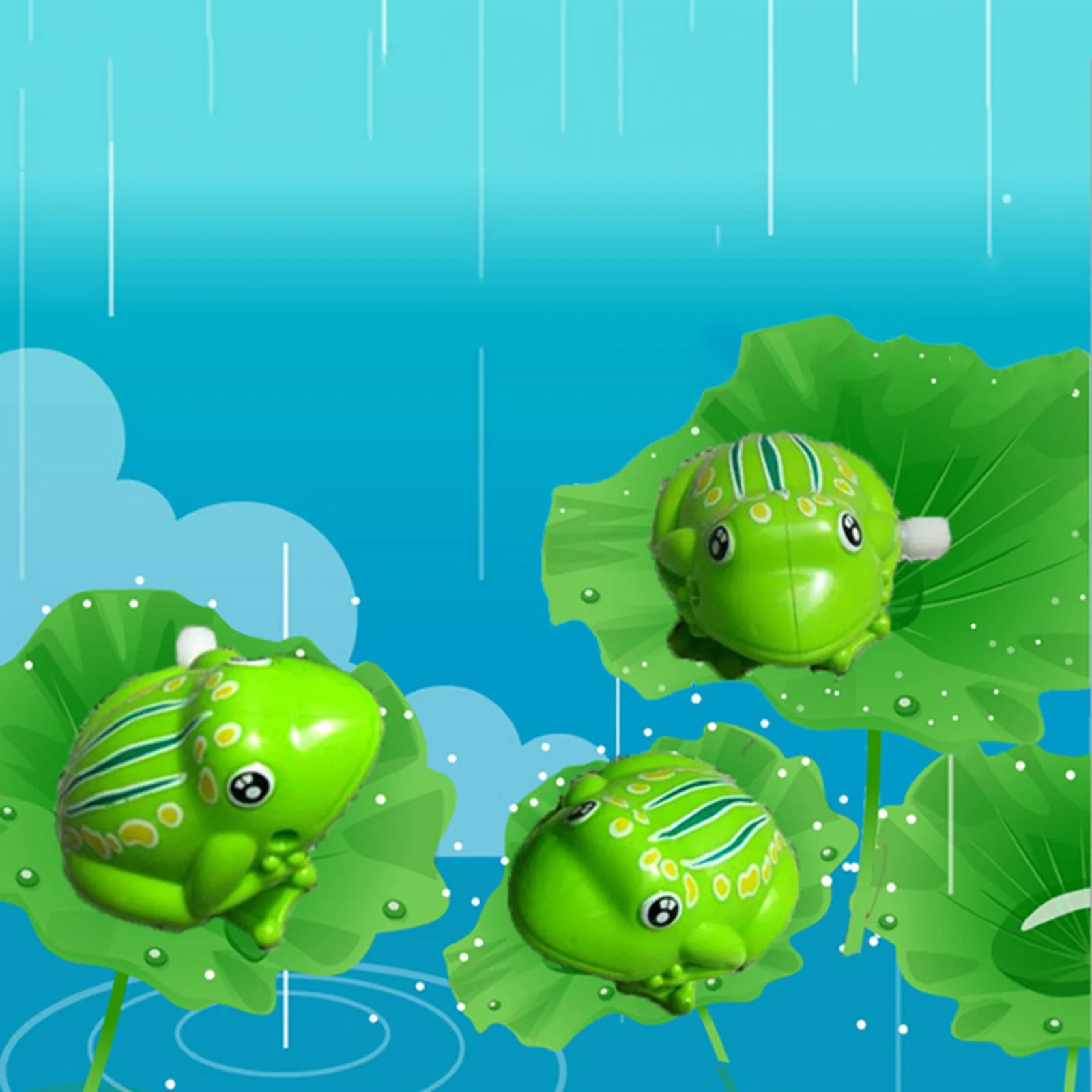 Cute Green Jumping Animal Toys Wind Up Clockwork Baby Toys Classic Educational Interactive Game Wind Up Toy For Children Gift
