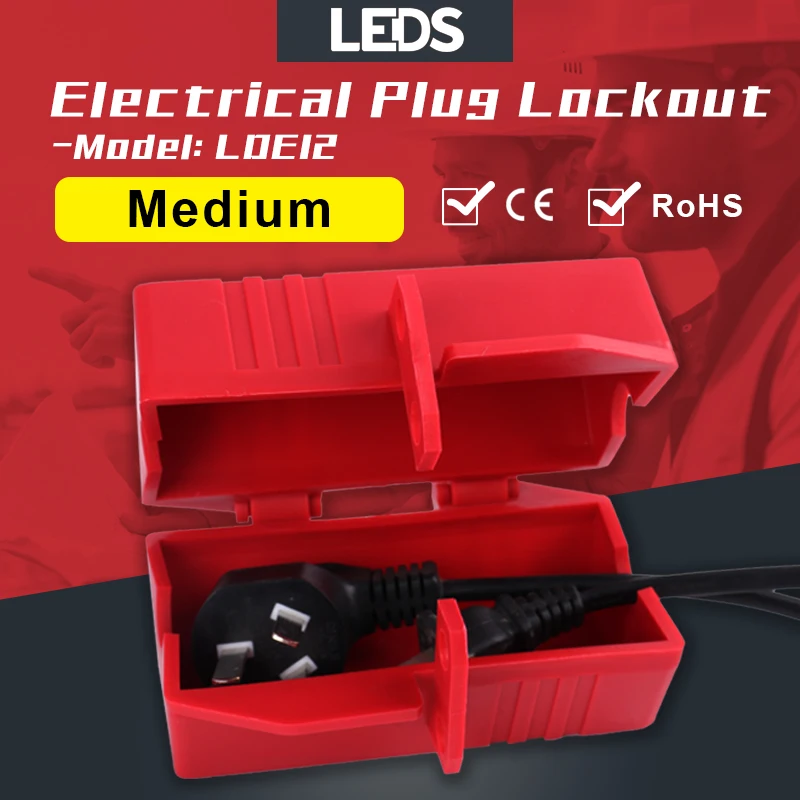 

Power Plug Lock Box Industrial Electrical Plug Tool Appliance Plug Safety Lockout Device Washing Machine TV With Metal Padlock
