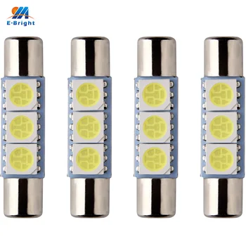 

YM E-Bright 4 PCS C5W 5050 28MM 31MM 3 SMD Car LED Interior License Plate Light 3LED Festoon Light Bulbs 12V White Red Car Bulbs