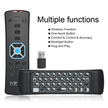 MINIX – Mini clavier sans fil NEO W2 2.4 GHz, télécommande 2 en 1 pour Windows 10, ordinateur de cinéma à domicile