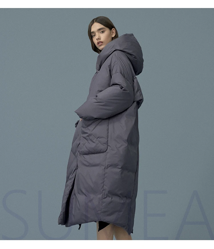 Heydress, зимнее теплое пальто большого размера плюс на белом утином пуху, Женская длинная пуховая теплая куртка с капюшоном, толстые теплые парки
