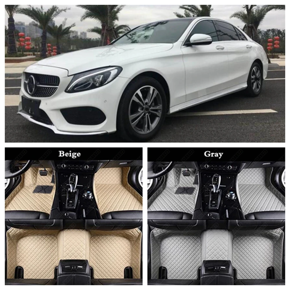 Custom Leder Auto Boden Matten Fur Mercedes Benz Alle Modelle Clk Slk Cla Cls G Gls Glc E C Klasse Ml Glk Gla Gle Gl S R A B Serie Floor Mats Aliexpress