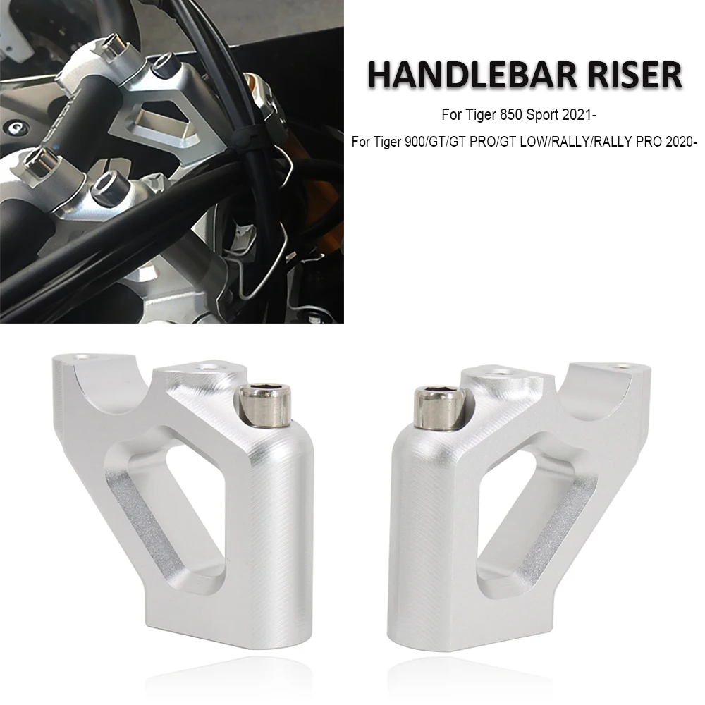 

Motorcycle New For Tiger 900 GT PRO GT LOW RALLY PRO Handle Bar Riser Clamp Extend Handlebar Adapter Mount For TIGER 850 Sport