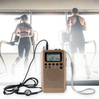 

SOONHUA Speaker Radio 2 Band 8UV Stereo Radios Digital Tuning Radio AM/FM Decoding Pocket Radios 8UV Earphone Charging Cable