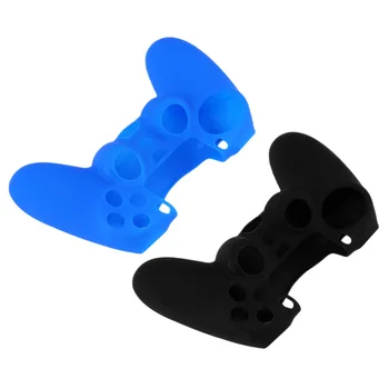 

Newest black blue red Soft Silicone Rubber Gel Skin Non-slip Case Cover for PS4 Controller