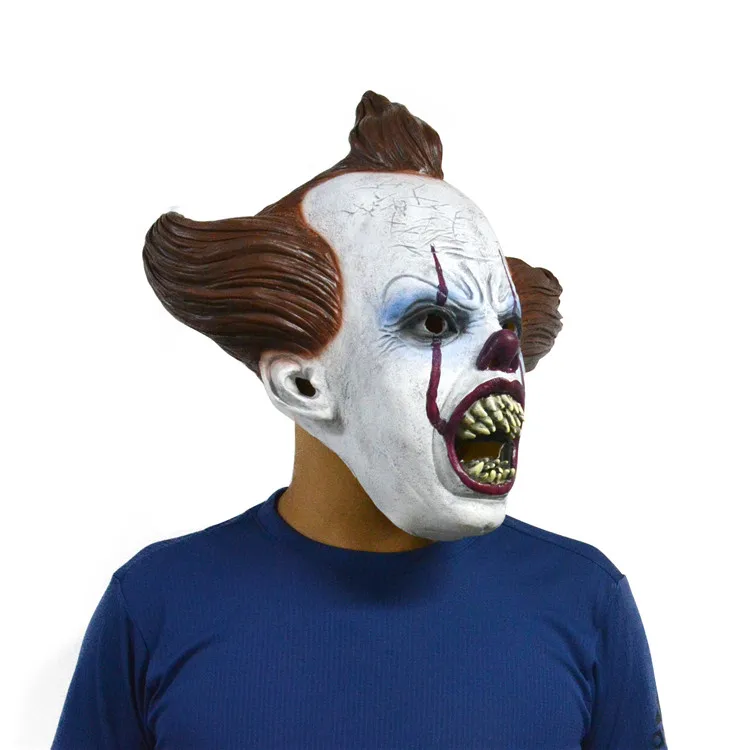 Джокер Pennywise маска для косплея Stephen King It Chapter Two 2 Horror клоун Хэллоуин вечерние костюм, реквизит