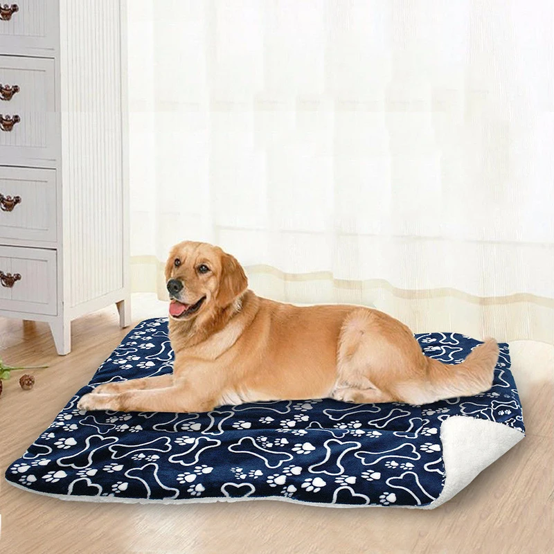 Soft Warm Pet Bed Pad Mat Dog Puppy Cat Washable Dog Kennel Blanket Cushion Mattress Home Rug Pet Dog Blanket