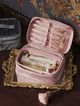 

Cosmetic Bag Red Large Capacity Cosmetic Storage Bag Women's Portable Cosmetic Bag Makeup Case Travel Organizer Japanese II50HZ