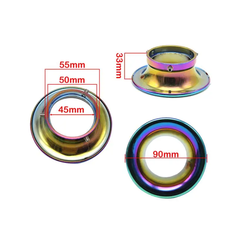ZSDTRP Carburetor Motorcycle Carburetor Air Filter Cleaner 50mm Motorcycle Air Filter Wind Horn Cup Alloy Trumpet with Guaze For Keihin PWK21/24/26/28/30mm PE 28/30mm