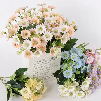 

Home Floral Decor Artificial Rose Peony Flower Silk Cloth Fake Flower Bouquet Wedding Party Photography Prop Floral Decor