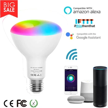 

WiFi Voice Control RGB Energy Saving Dimming LED Bulb Multicolor Smart Light Bulbs Compatible With Alexa Google Home Smart Life