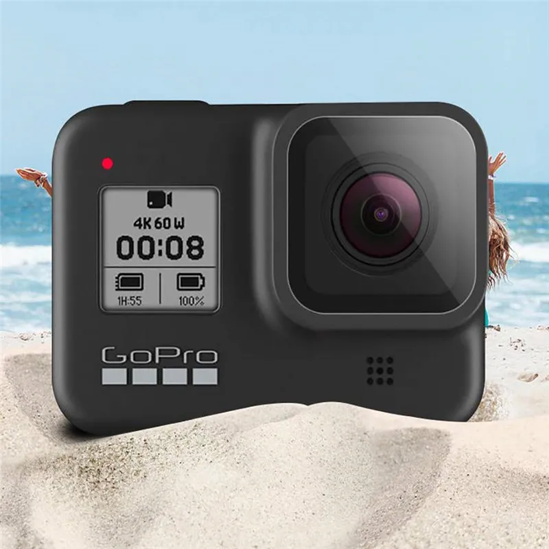Водонепроницаемый чехол для Gopro Hero 8 7 6 5, черный защитный корпус для дайвинга, защита экрана из закаленного стекла, 3 фильтра, аксессуары