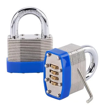 

4 Digit Laminated Steel Body Password Padlock Security Lock Outdoor Hardware Locks Waterproof Weatherproof High security