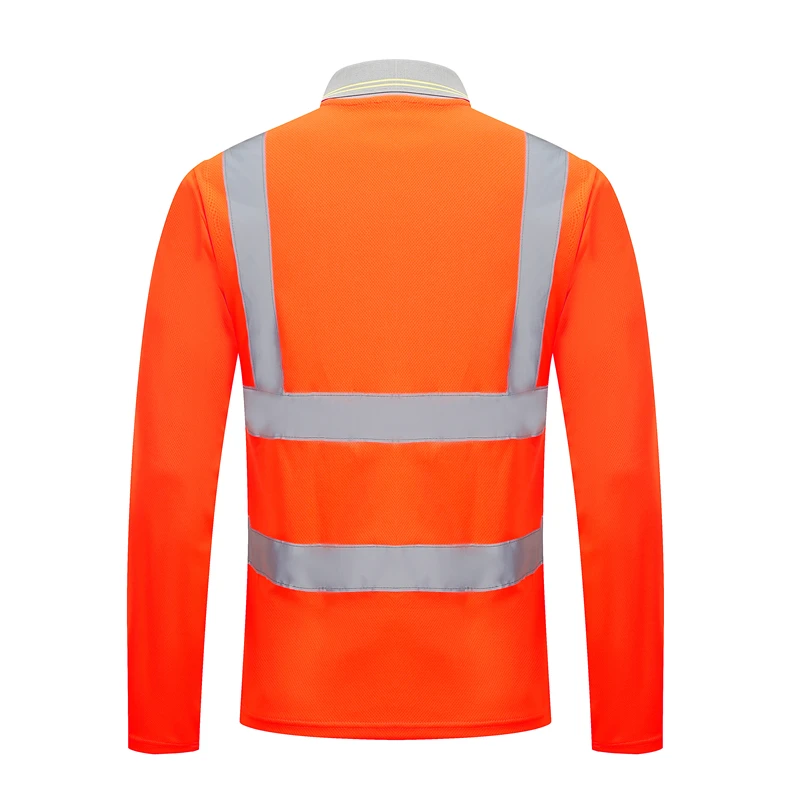 Унисекс Высокая видимость Светоотражающая безопасная футболка быстрая сушка рабочая одежда с длинным рукавом наружная Строительная защитная Рабочая одежда