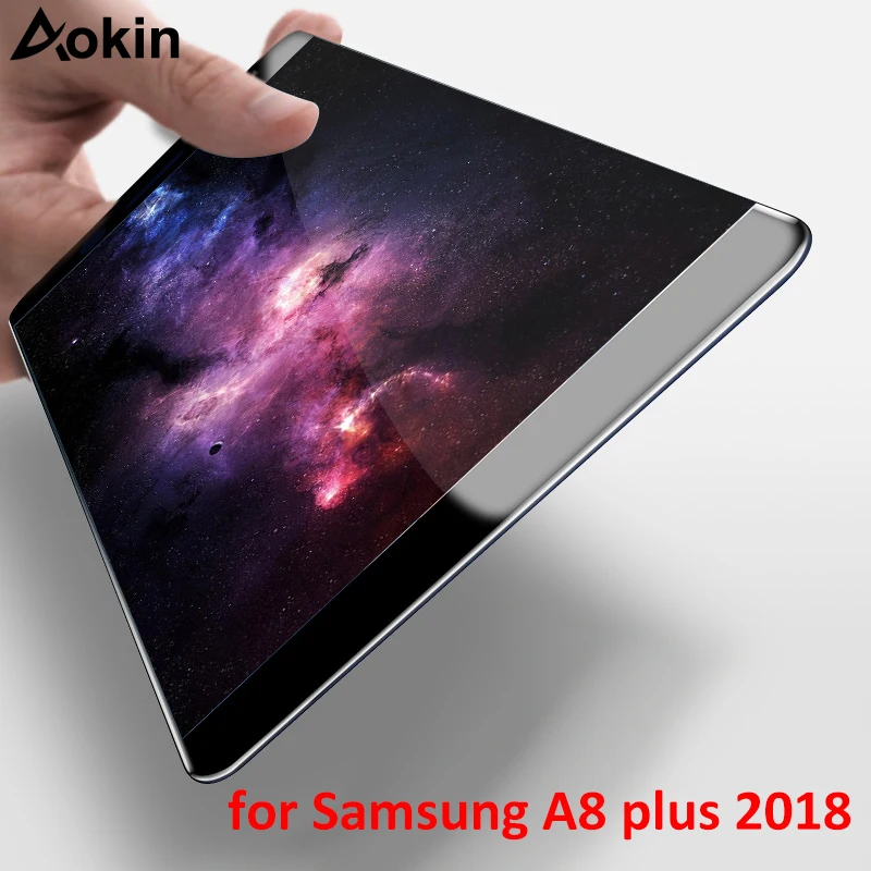 Защитное стекло Aokin для Samsung Galaxy A8 plus 2018 3D с закругленными краями Защитная пленка |