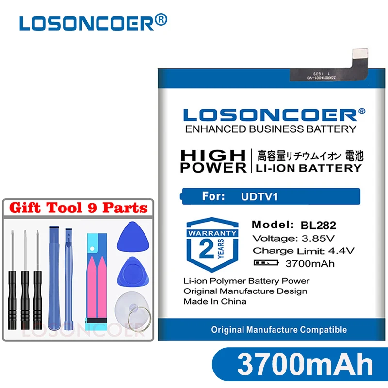 LOSONCOER 3700mAh BL282 Высококачественный аккумулятор для телефона lenovo UDTV1 литий-ионные резервные батареи+ Бесплатные инструменты