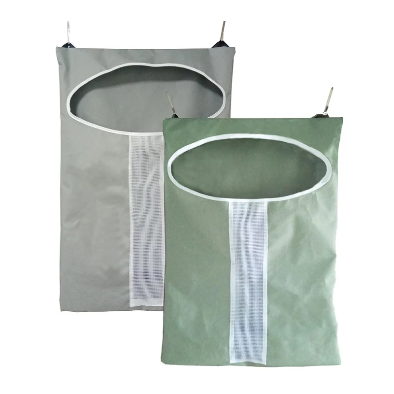 

Large Size Laundry Hamper Basket with Hanging Hooks Cotton Canvas Storage Bag for Bathroom, Bedroom, Dorm