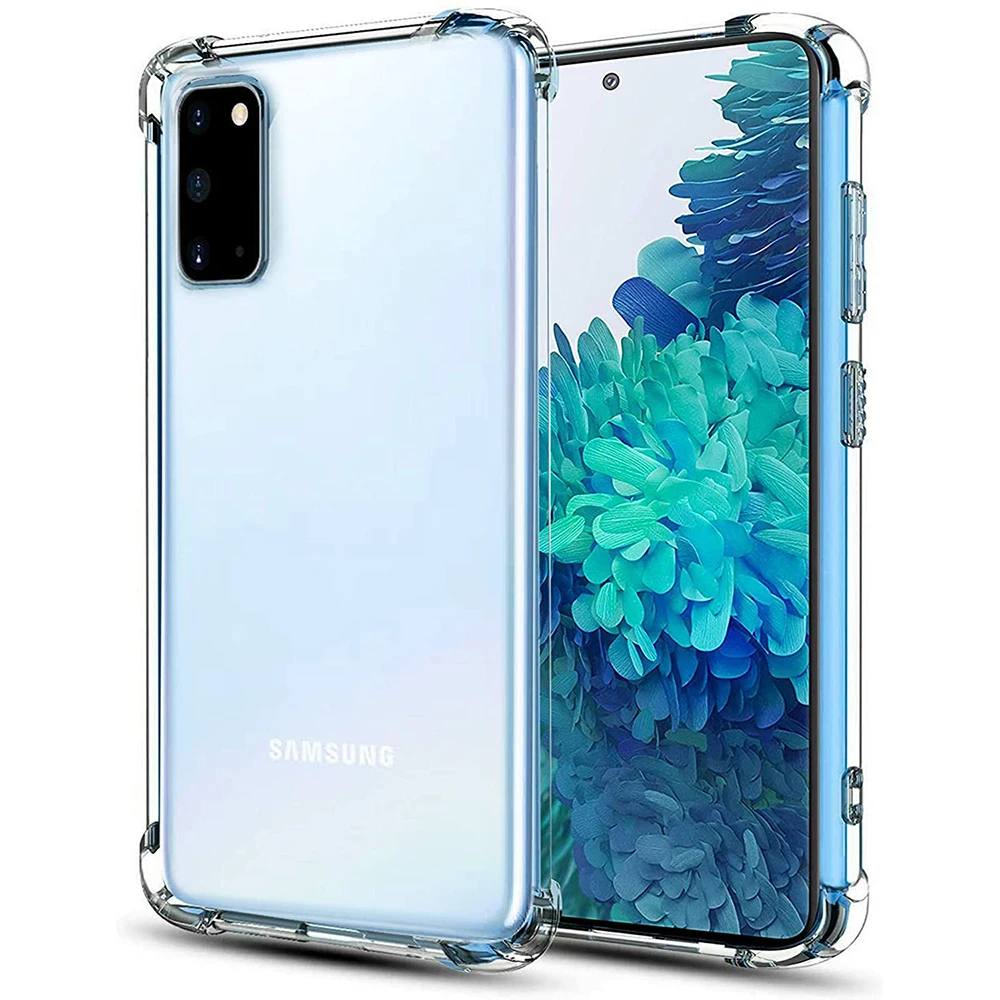 Funda transparente de lujo para Samsung Galaxy, S20, Fe, S10, S9, S8 Plus, híbrida, transparente, PC, carcasa dura para Samsung Note 10 Lite, 9, 8, S7