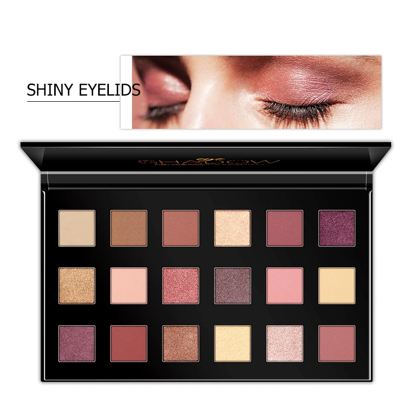 18 Color Eyeshadow Shimmer And Matte Pigment Long-Lasting Makeup Palette For Lazy Beginner Texture Blendable Glitter Cosmetics