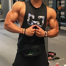 Мужская майка для занятий фитнесом, летняя дышащая Спортивная майка без рукавов из чистого хлопка