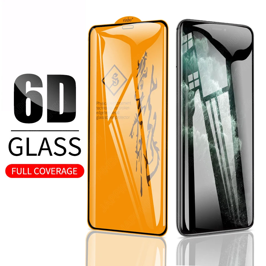 Полное клеевое закаленное стекло 9H для iPhone 11 Pro Max Защита экрана XR XS X 7 8 6 6S Plus
