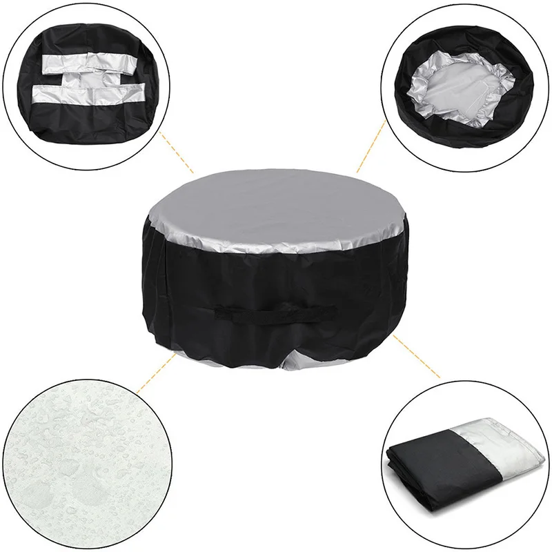 

1PCS 13-19inch Tire Cover Case Car Spare Tire Cover Storage Bags Carry Tote Polyester Tire For Cars Wheel Protection Covers