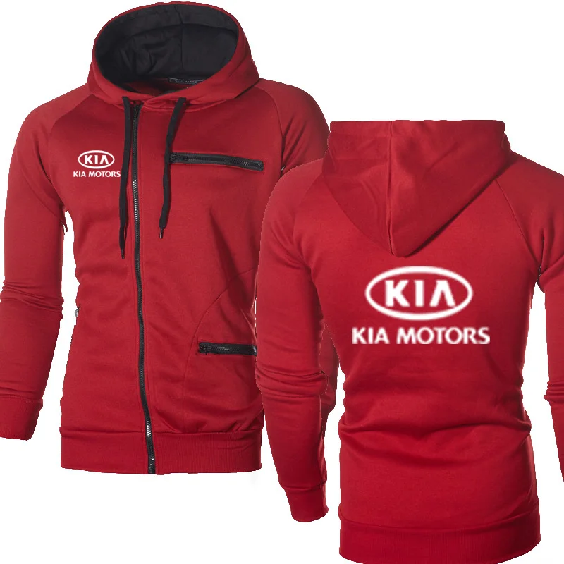 Демисезонные мужские куртки KIA с принтом логотипа автомобиля повседневная
