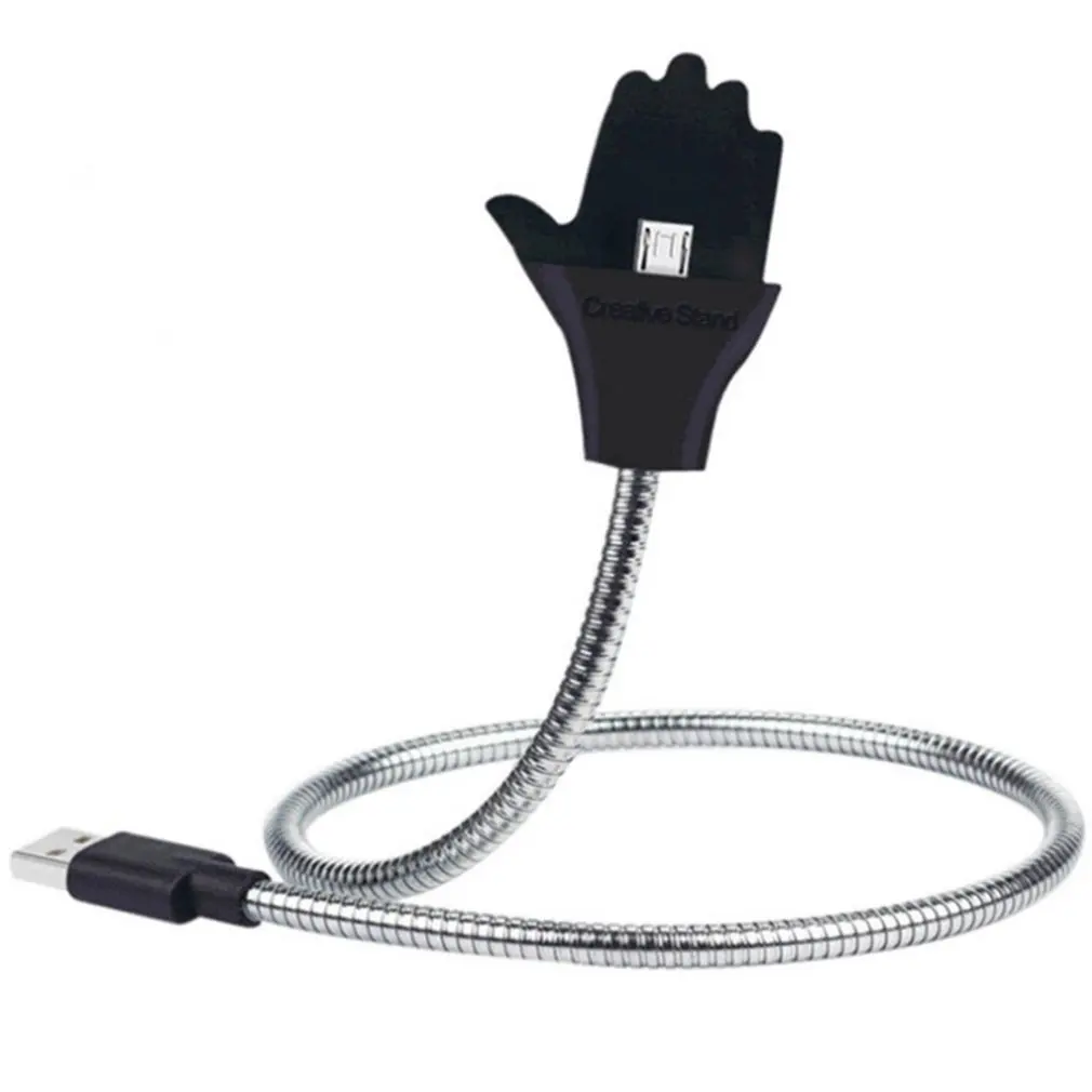 Поддержка линии передачи данных музыкальный интерфейс гибкий зарядный кабель держатель Usb Micro Datakabel для Apple/Letv/Android Telefoons - Цвет: Type-C (Android) 2