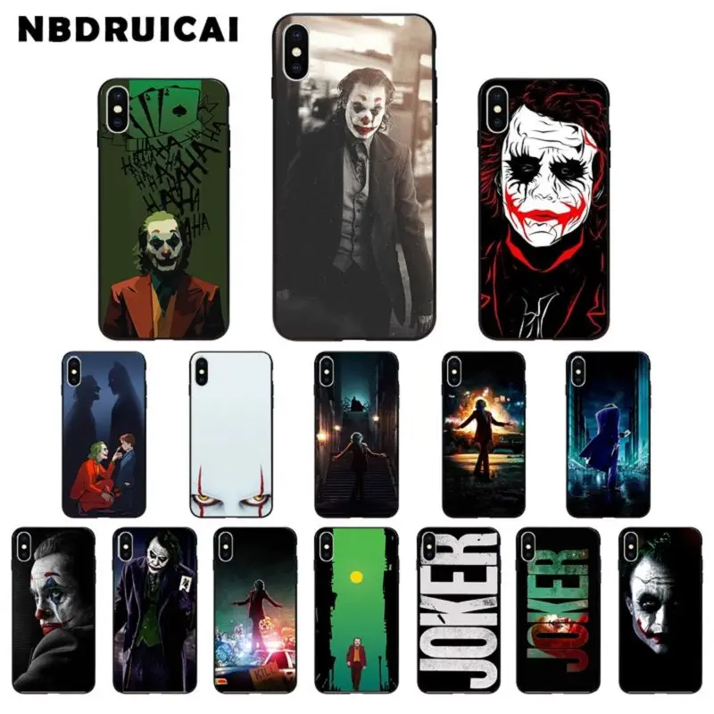NBDRUICAI Joker черный высококачественный чехол для телефона iPhone 11 pro XS MAX 8 7 6 6S Plus X 5 5S SE