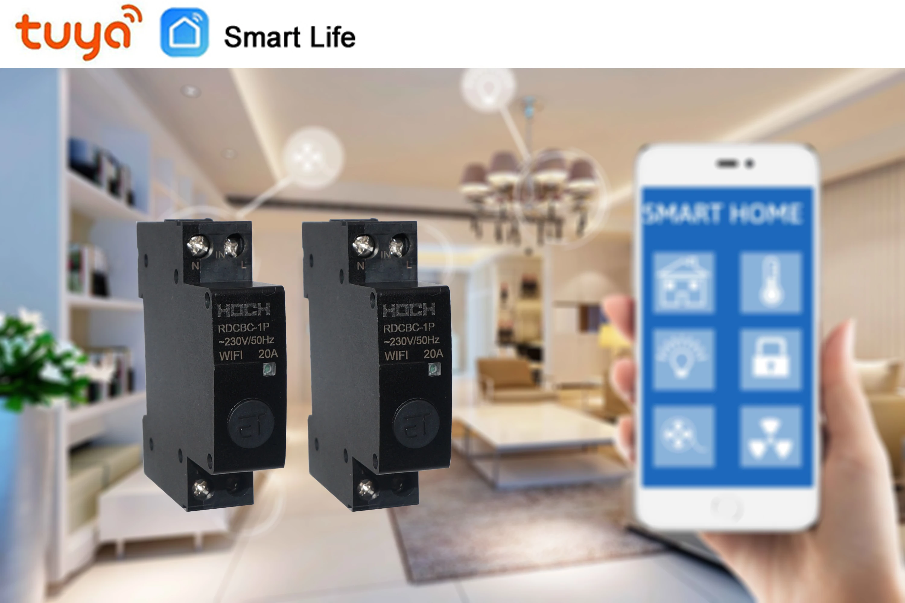 HOCH RDCBC 1P не WIFI автоматический выключатель заводской пульт дистанционного