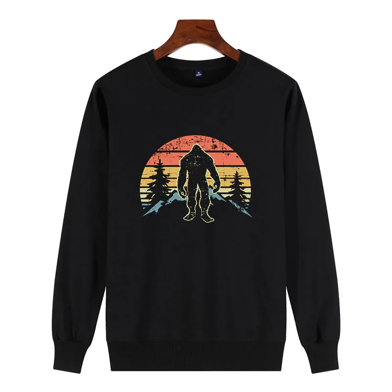 

Aesthetic Sweatshirt New 100% Cotton Novelty Casual Men Streetwear Print Bigfoot GONE SQUATCHIN Sasquatch Champion Sweatshirt