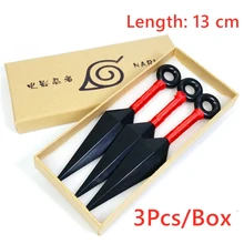 3 pçs/set Acessórios Anime Akatsuki Uchiha Sasuke Hatake Kakashi Ninja Kunai Shuriken Jogando Dardos de Brinquedo Arma Adereços Cosplay