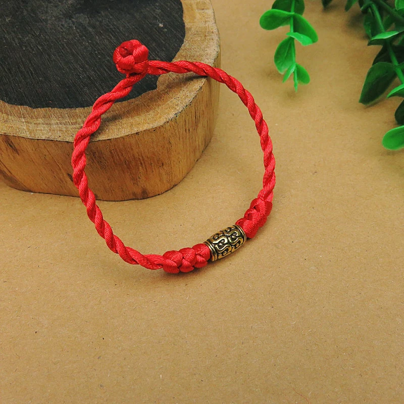 10/5Pcs /Lot Handmade Lucky Red String Rope Bracelet For Women Men Couple Thread Bracelets& Bangles Fashion Jewelry Gift - Окраска металла: Gold----5pcs