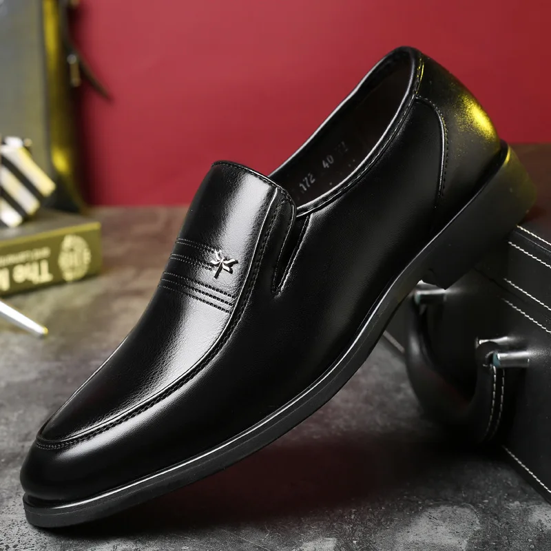

2019 Summer And Autumn New Style MEN'S Leather Shoes Men's Low Top Foot Covering Business Formal Wear MEN'S SHOES Breathable Mid