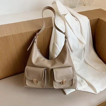 

2020 new retro western style large capacity one-shoulder handbag fashion all-match commuter big bag tote bag