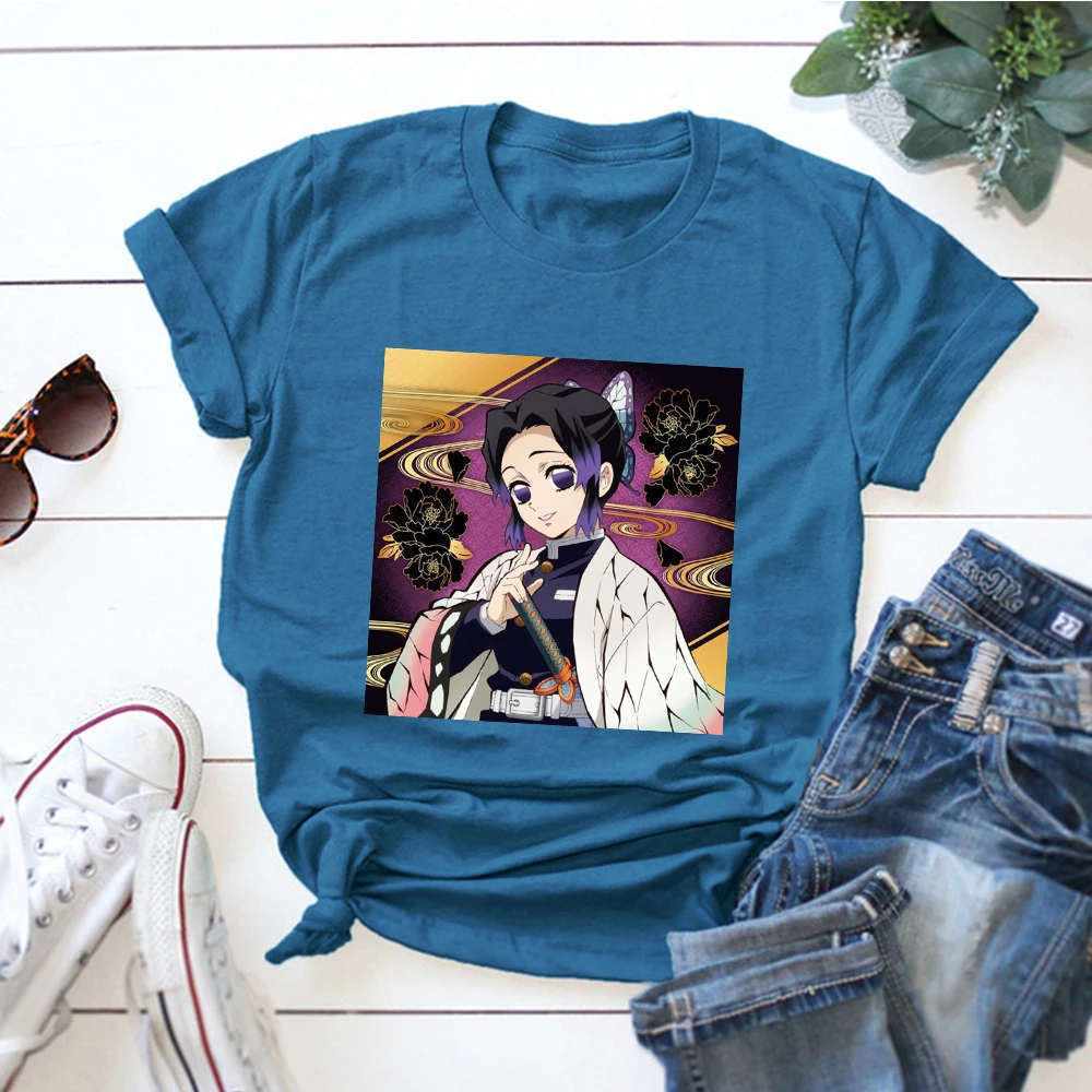 Футболка женская с изображением рассекающего демонов Элегантная модная