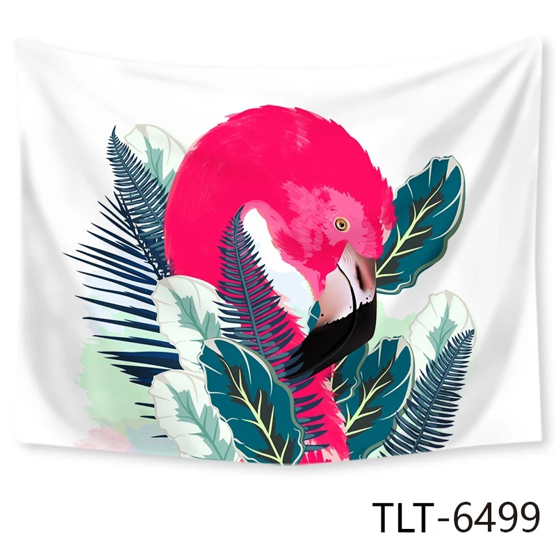 TLT6499 Flamingo Tapestry Wall Hanging Hippie Macrame Swimming Mat Home Decor Beach Towel Decor Livingroom 130CM*150CM/150CM*200CM - Цвет: TLT6499