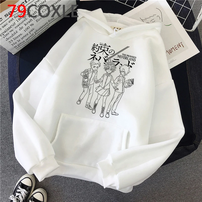 the Promised Neverland hoodies male graphic anime streetwear