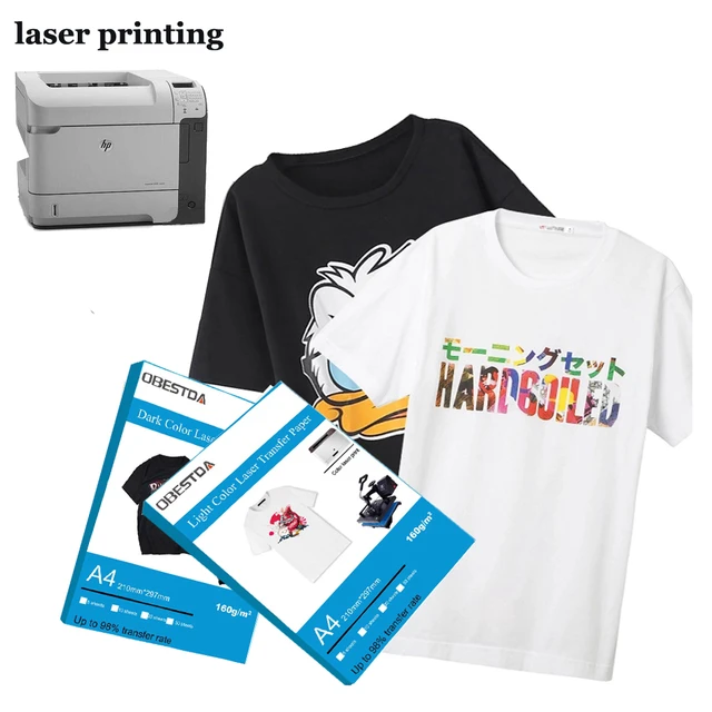 A4 T-Shirt Sublimation Heat Transfer Photo Paper Light Dark Black Fabric  Transfer Sheet For Cotton Garment - AliExpress