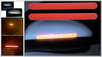 

2PSC Car Reflective Rearview Mirror Reversing Night Safety Warning for Toyota FJ Cruiser RAV4 CROWN VIOS LAND CRUISER