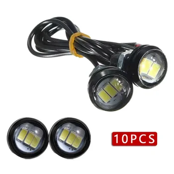

10pcs 12V Red Eagle Eye LED Light Rock DRL Daytime Reverse Backup Parking Signal 15W