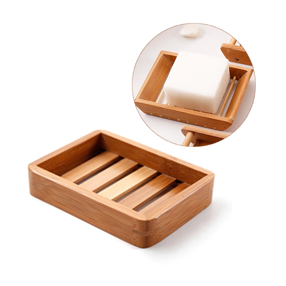Новое поступление портативная бамбуковая мыльница креативный простой деревянный ручной дренаж для мыла коробка для семьи ванной Прямая поставка - Цвет: Beige