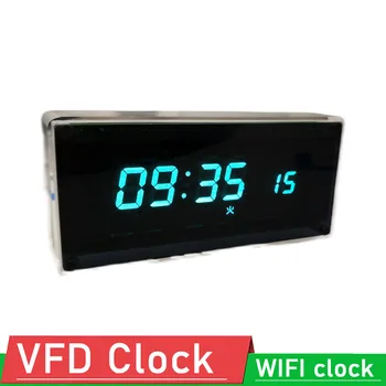 VFD WIFI zegar pulpit cyfrowy zegar VFD elektroniczny czas kreatywny ekran fluorescencyjny zegar czujnik grawitacyjny TYPE-C moc tanie i dobre opinie Circuiter Hardware Elektryczne NONE CN (pochodzenie) 3-digit Counters Electronic time VFD clock LED clock WIFI clock