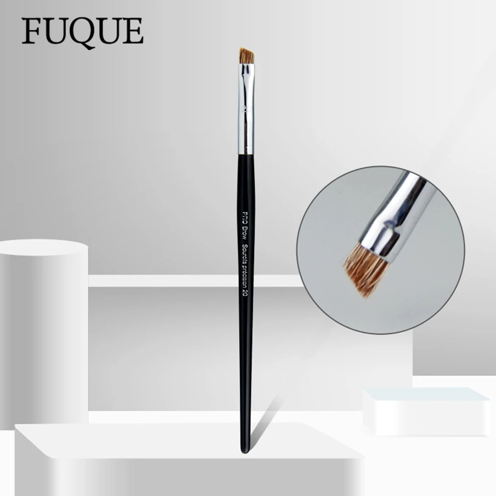 

FUQUE 1 Pcs Oblique Eyebrows Brushes Women Professional Makeup Tool Factory Hot Sale Animal Hair Pinceau Maquillage AJ0005