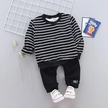 

Spring Children Clothing For Boys Sport Suit Autumn Toddler Boys Strips Clothes Outfit Kids Christmas Costume Kids Clothing Set