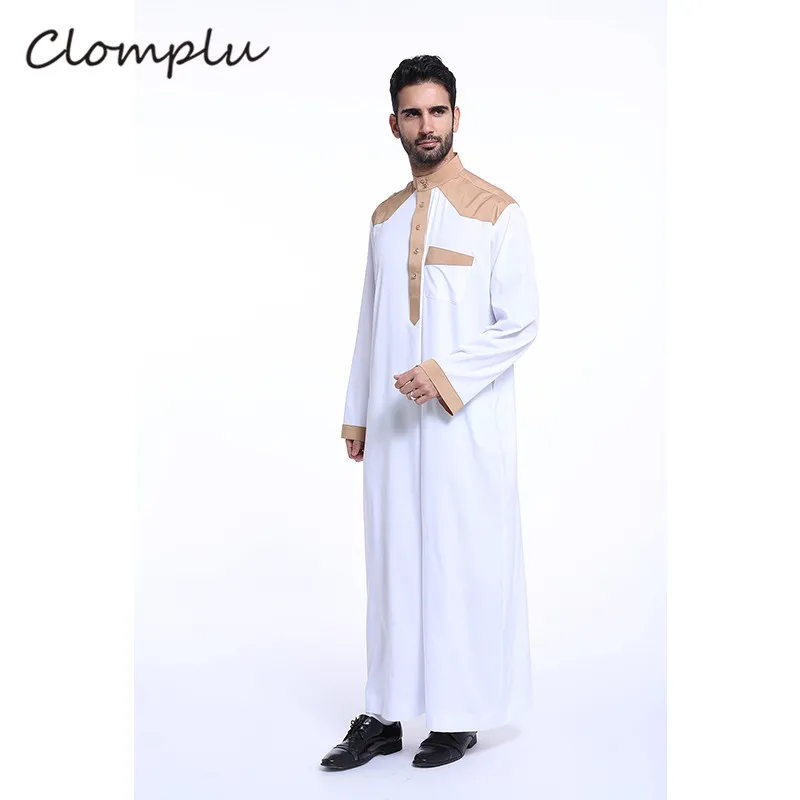 Clomplu abaya jubba tobe мусульманское платье abaya мусульманская одежда для Дубай одежда мусульманская новая разноцветная мусульманская одежда для мужчин
